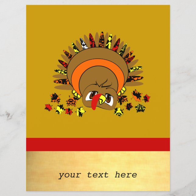 Cute Cartoon Turkey Business Flyer (Front)