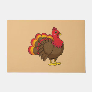 Cute Cartoon Turkey Doormat
