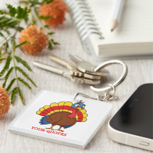 Cute Cartoon Turkey Keychain