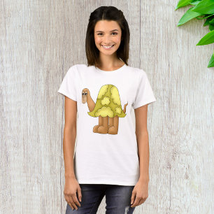 Cute Cartoon Turtle with Puffy Green Shell T-Shirt