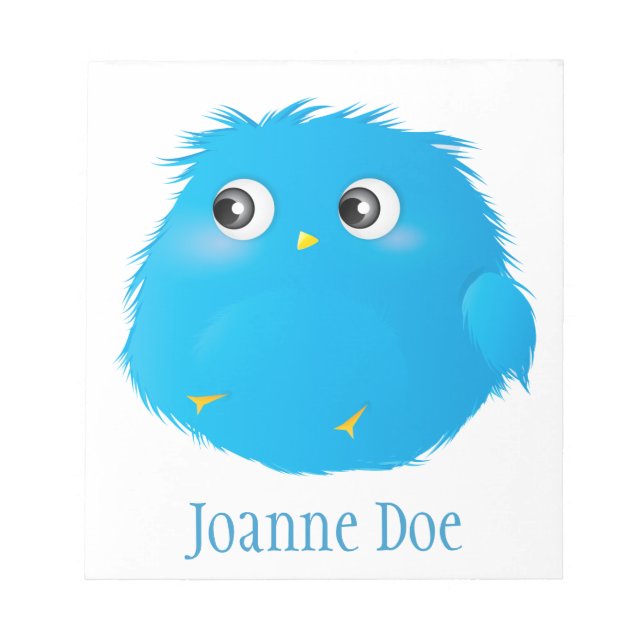 Cute Cartoon Twittie Bird Notepad (Front)