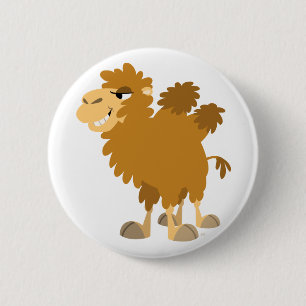Cute Cartoon Two-Humped Camel Button Badge