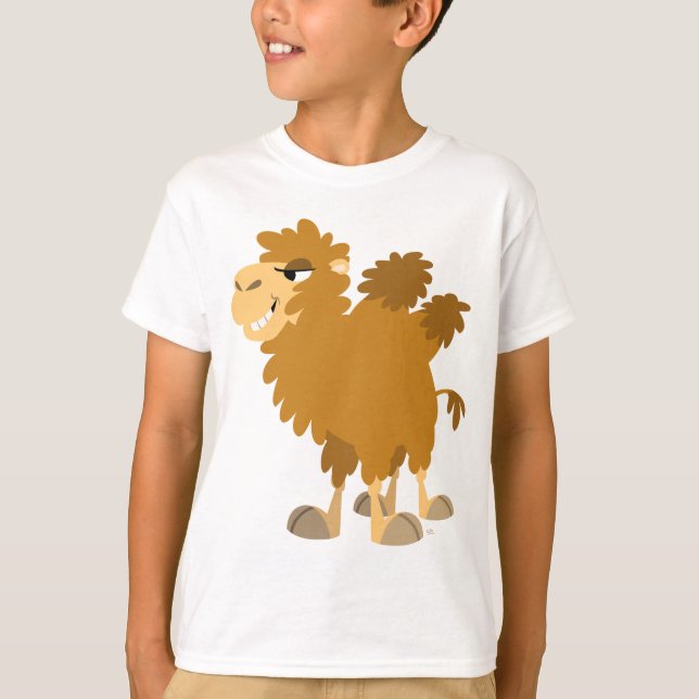 Cute Cartoon Two-Humped Camel ChildrenT-Shirt T-Shirt (Front)