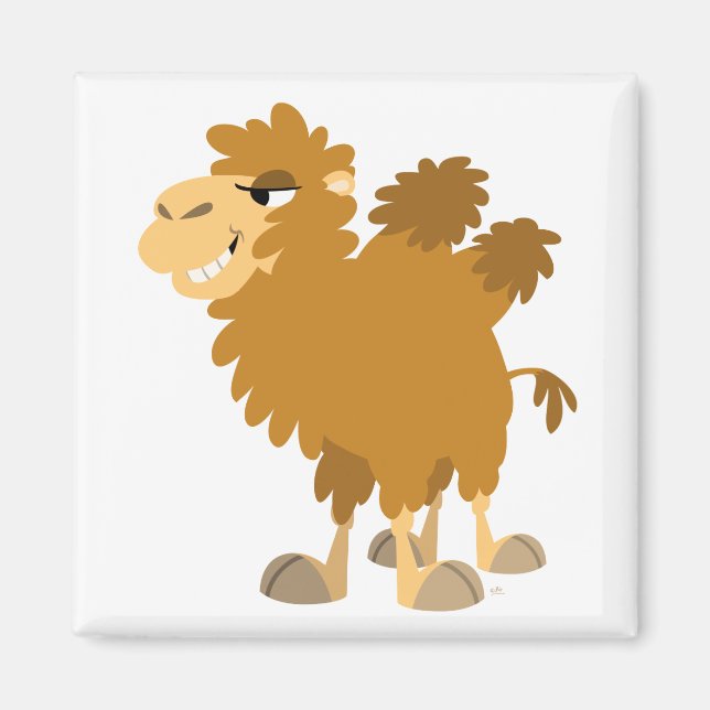 Cute Cartoon Two-Humped Camel Magnet (Front)