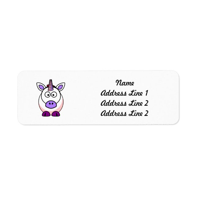 Cute Cartoon Unicorn (Front)