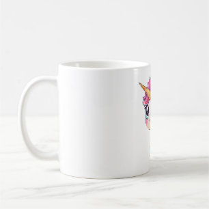 Cute cartoon unicorn coffee mug