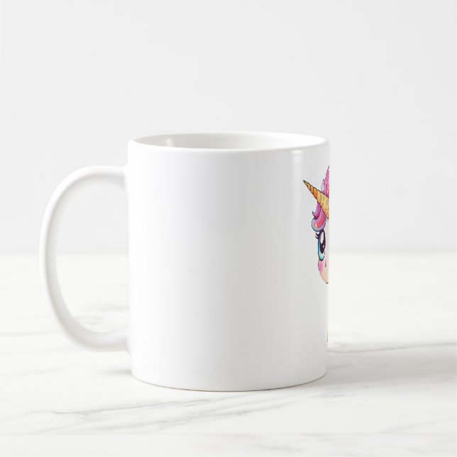 Cute cartoon unicorn  coffee mug (Left)