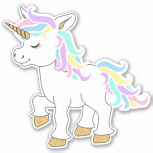 Cute Cartoon Unicorn - Kiss-Cut