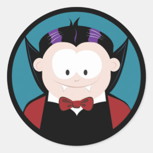 Cute Cartoon Vampire Halloween Stickers