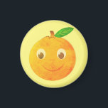 Cute Cartoon Vintage Orange Drawing Magnet<br><div class="desc">A cartoon style orange with vintage effect applied to the image. Custom decorative magnets.
Gift idea for adults and kids.</div>