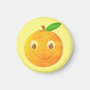 Cute Cartoon Vintage Orange Drawing Magnet