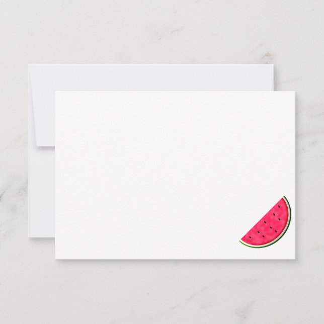 Cute Cartoon Watermelon Custom Blank Card (Front)