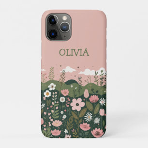 Cute Cartoon Wildflowers Floral Personalized iPhone 11 Pro Case