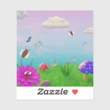 Cute Cartoon Wonderland : Autocollant Vinyl Coupé 