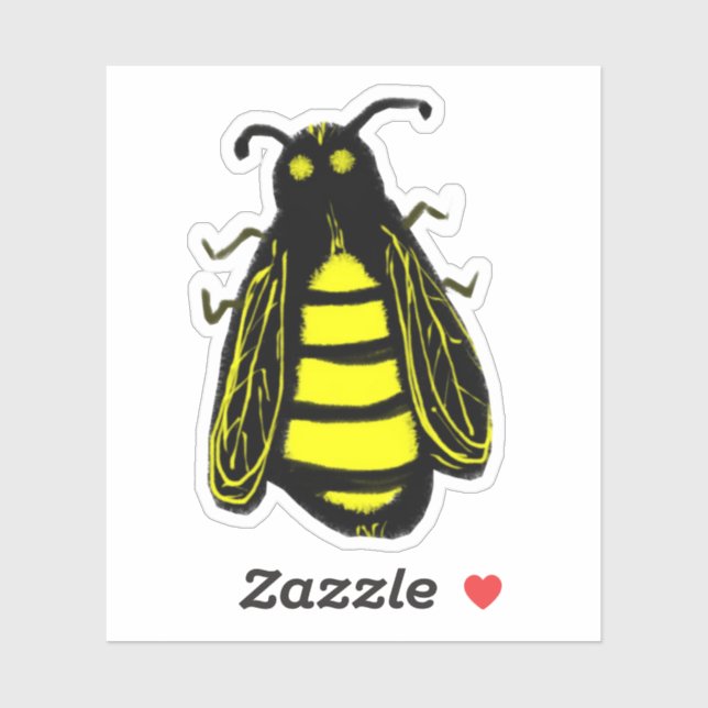 Cute Cartoon Yellow and Black Honey Bee (Sheet)