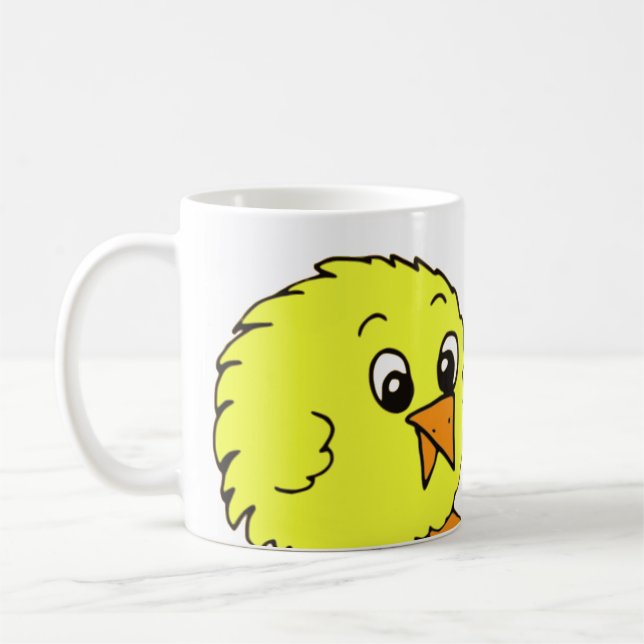Cute Cartoon Yellow Chicks Coffee Mug (Left)