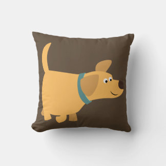 Cute Cartoon Yellow Labrador Pillow