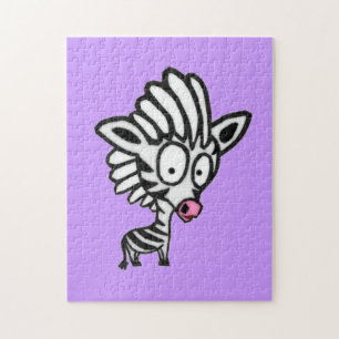 Cute Cartoon Zebra Jigsaw Puzzle