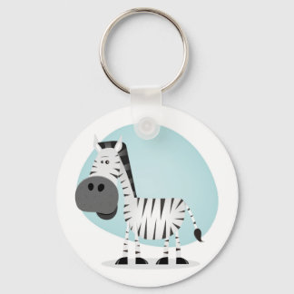 Cute Cartoon Zebra Keychain