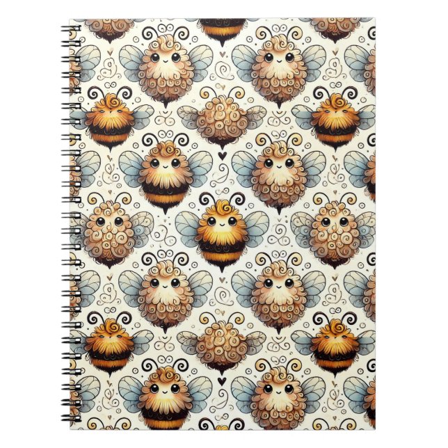 Cute, cartoonish bee notebook (Front)