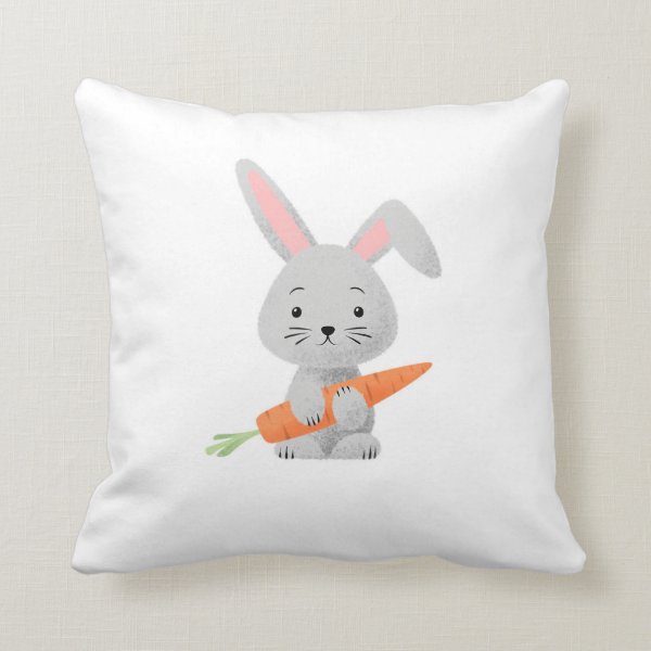 Cute Cartoony Fluffy Bunny Carrot
