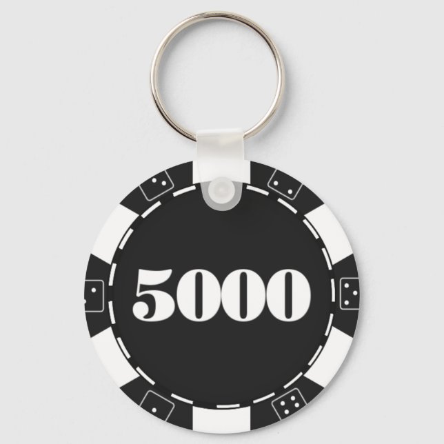 Cute casino chip gambling lovers keychain (Front)
