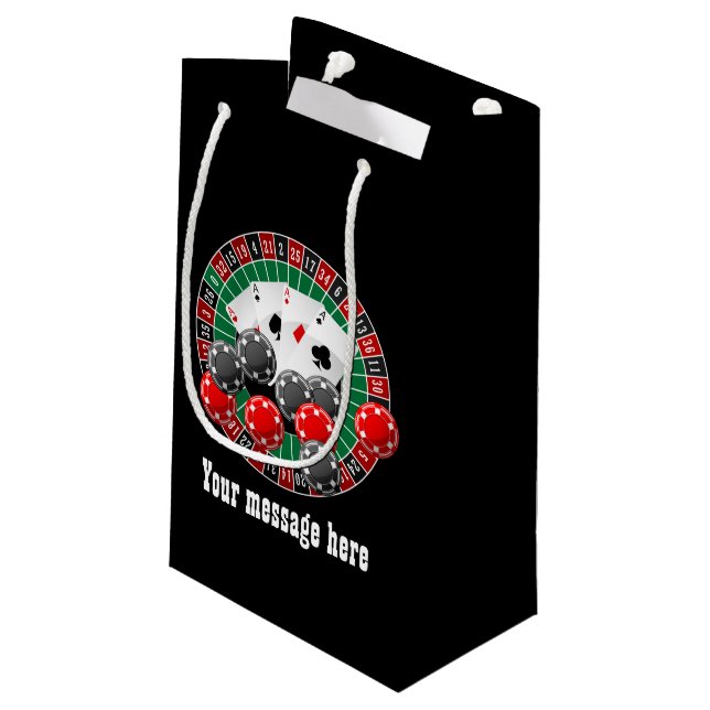 Cute Casino Gambling party Small Gift Bag (Back Angled)