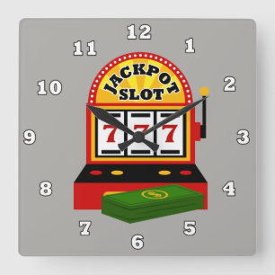 Cute Casino machine Gambling decor clock