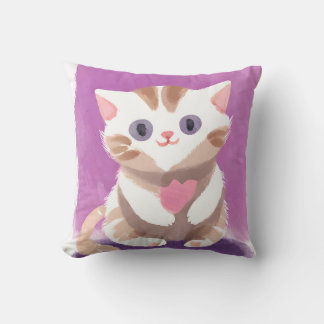 CUTE CAT 11 THROW PILLOW