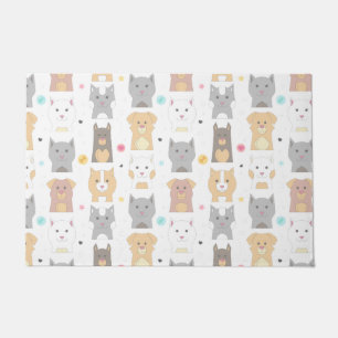 Cute Cat and Dog Pattern Doormat