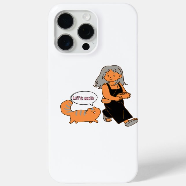 Cute cat and girl walked  cover  (Back)