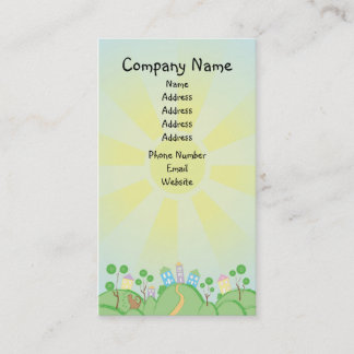 Cute Cat and House Moving Home Business Card