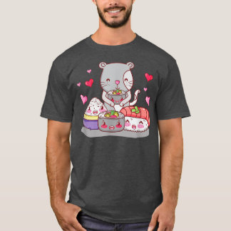 Cute Cat and Japan Food Kawaii, Kitty Sushi Nigiri T-Shirt