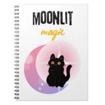 cute cat and moon 