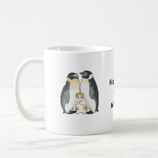 Cute Cat and Penguin, For Cat Lover Coffee Mug