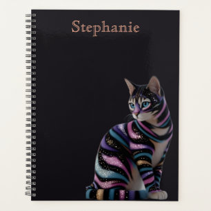 Cute Cat and Personalized Name Design Planner