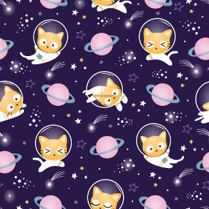 Cute Cat Astronaut Throw Pillow