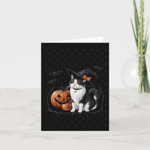 Cute Cat At Halloween Party Sticker  Card