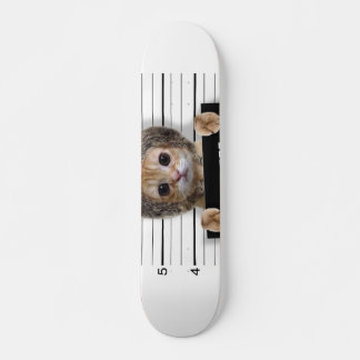 Cute cat bad boy skateboard