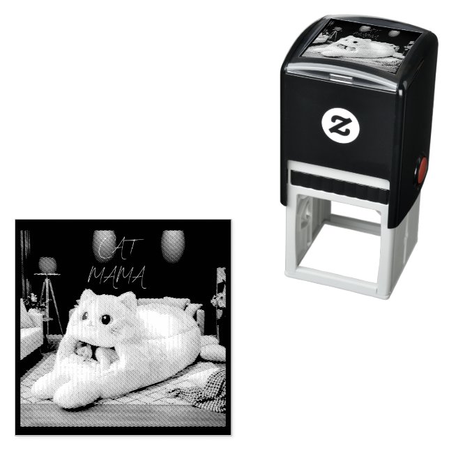  Cute cat bed  – Personalized Self-inking Stamp (In Situ)
