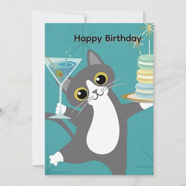 Cute Cat Birthday InvitationInvitation Invitation (Front)