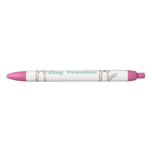 Cute cat black ink pen