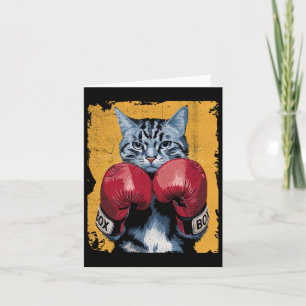 Cute Cat Boxing Boxer Gloves Sports Men Women Kids Card
