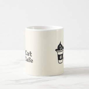 Cute Cat Cafe Minimalist Coffee Mug