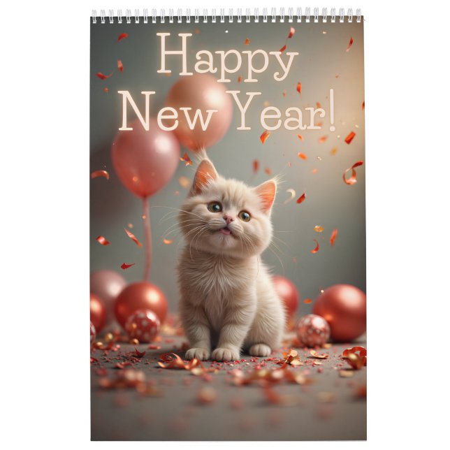 Cute cat calendar for 2025 (Cover)
