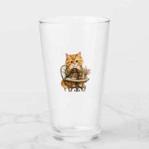cute cat candle, funny kitten label, whimsical cat glass