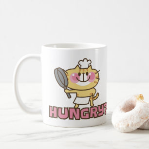 Cute Cat Cartoon Chef Pink Funny Kids Party Coffee Mug