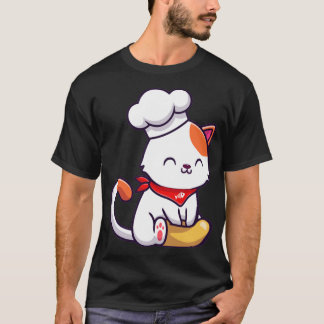 Cute Cat Chef Cooking T-Shirt