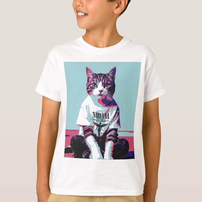 Cute Cat Chillin' T-Shirt (Front)