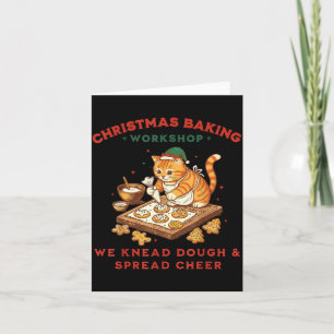 Cute Cat Christmas Baking Workshop For Men Women K Card